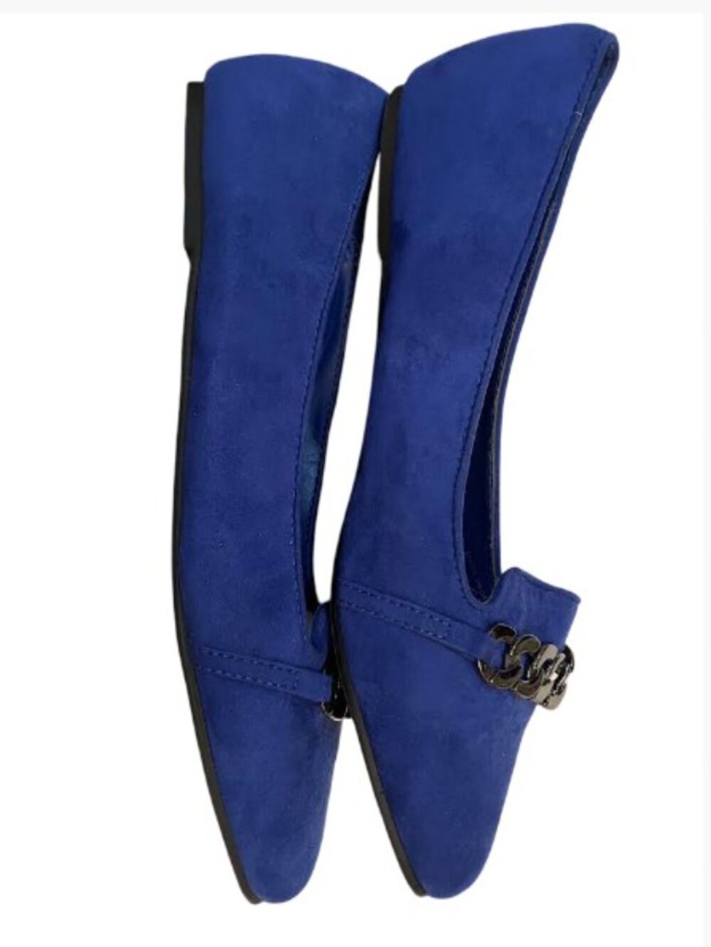 Forever 21 Ballerina Flats Cobalt Suede Size 8 NWOT - Picture 3 of 7